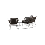 Davao Loungeset Steel - tmavě šedá / hnědá