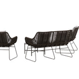 Davao Loungeset Steel - tmavě šedá / hnědá
