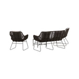 Davao Loungeset Steel - tmavě šedá / hnědá
