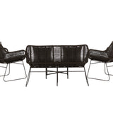Davao Loungeset Steel - tmavě šedá / hnědá