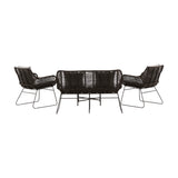 Davao Loungeset Steel - tmavě šedá / hnědá