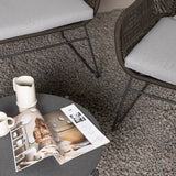 Davao Loungeset Steel - tmavě šedá / hnědá