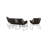 Davao Loungeset Steel - tmavě šedá / hnědá