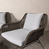 Davao Loungeset Steel - tmavě šedá / hnědá