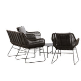 Davao Loungeset Steel - tmavě šedá / hnědá