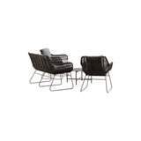 Davao Loungeset Steel - tmavě šedá / hnědá