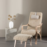 Lounge křeslo, Fårö, hnědá, 89X60X107