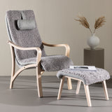 Lounge křeslo, Fårö, světle šedá, 89X60X107