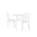 Nandin Cafetset Aluminium - bílá / 2 židle + stůl ø60