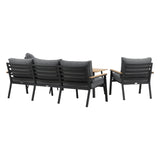 Brasilia Sedací souprava - Černá/Teak