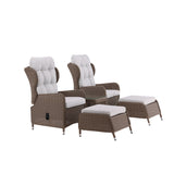 Washington Folding Lounge set - Příroda/Příroda