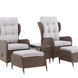 Washington Folding Lounge set - Příroda/Příroda