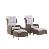 Washington Folding Lounge set - Příroda/Příroda