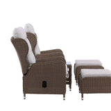 Washington Folding Lounge set - Příroda/Příroda