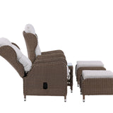 Washington Folding Lounge set - Příroda/Příroda