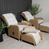 Washington Folding Lounge set - Příroda/Příroda
