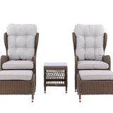 Washington Folding Lounge set - Příroda/Příroda