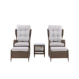 Washington Folding Lounge set - Příroda/Příroda