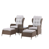 Washington Folding Lounge set - Příroda/Příroda