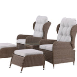 Washington Folding Lounge set - Příroda/Příroda