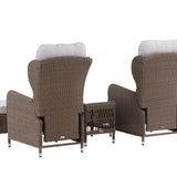 Washington Folding Lounge set - Příroda/Příroda