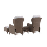 Washington Folding Lounge set - Příroda/Příroda