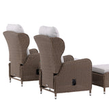 Washington Folding Lounge set - Příroda/Příroda