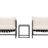 Messina Lounge Set - černá/béžová