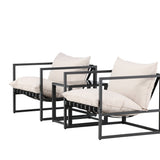 Messina Lounge Set - černá/béžová