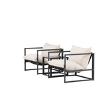 Messina Lounge Set - černá/béžová