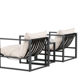 Messina Lounge Set - černá/béžová