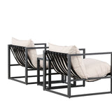 Messina Lounge Set - černá/béžová