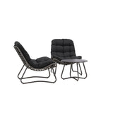 Cala Lounge Set - šedá / černá