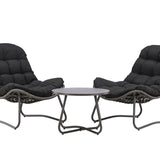 Cala Lounge Set - šedá / černá
