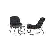 Cala Lounge Set - šedá / černá
