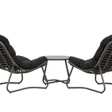 Cala Lounge Set - šedá / černá