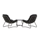 Cala Lounge Set - šedá / černá