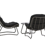 Cala Lounge Set - šedá / černá