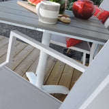 Colorado - Cafébord - 70*70 - Matt Vit / Grå Aintwood+Copacabana Arm Chair (stac)