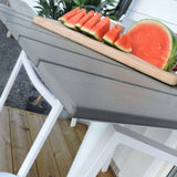 Colorado - Cafébord - 70*70 - Matt Vit / Grå Aintwood+Copacabana Arm Chair (stac)