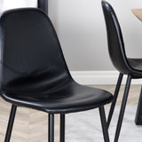 Jídelní stůl Inca - Dřevo / Černá + Jídelní židle Polar Černá / černá_4