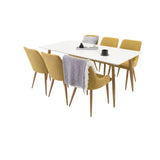 Polar Matbord - Ek-Look / Vit- 180*90*H75 +Plaza - Jídelní židle - Hořčice _6