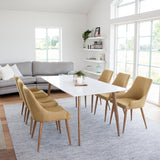 Polar Matbord - Ek-Look / Vit- 180*90*H75 +Plaza - Jídelní židle - Hořčice _6