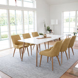 Polar Matbord - Ek-Look / Vit- 180*90*H75 +Plaza - Jídelní židle - Hořčice _6