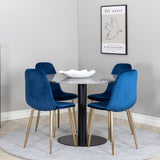 Razzia Jídelní stůl 106cm - Šedá Terazzo / Černá+Polar Matstol - Matt Mässing /