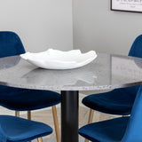 Razzia Jídelní stůl 106cm - Šedá Terazzo / Černá+Polar Matstol - Matt Mässing /