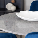Razzia Jídelní stůl 106cm - Šedá Terazzo / Černá+Polar Matstol - Matt Mässing /