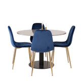 Razzia Jídelní stůl 106cm - Šedá Terazzo / Černá+Polar Matstol - Matt Mässing /