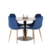 Razzia Jídelní stůl 106cm - Šedá Terazzo / Černá+Polar Matstol - Matt Mässing /