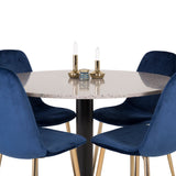 Razzia Jídelní stůl 106cm - Šedá Terazzo / Černá+Polar Matstol - Matt Mässing /